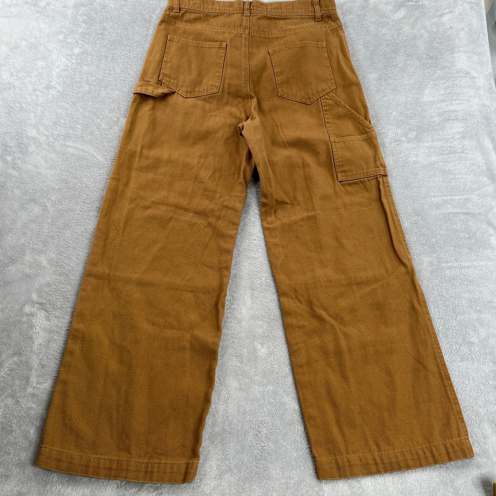 No Boundaries Baggy Carpenter Pants 30x31 Brown Y2K Skate Wide Leg Canvas Grunge - Picture 8 of 10